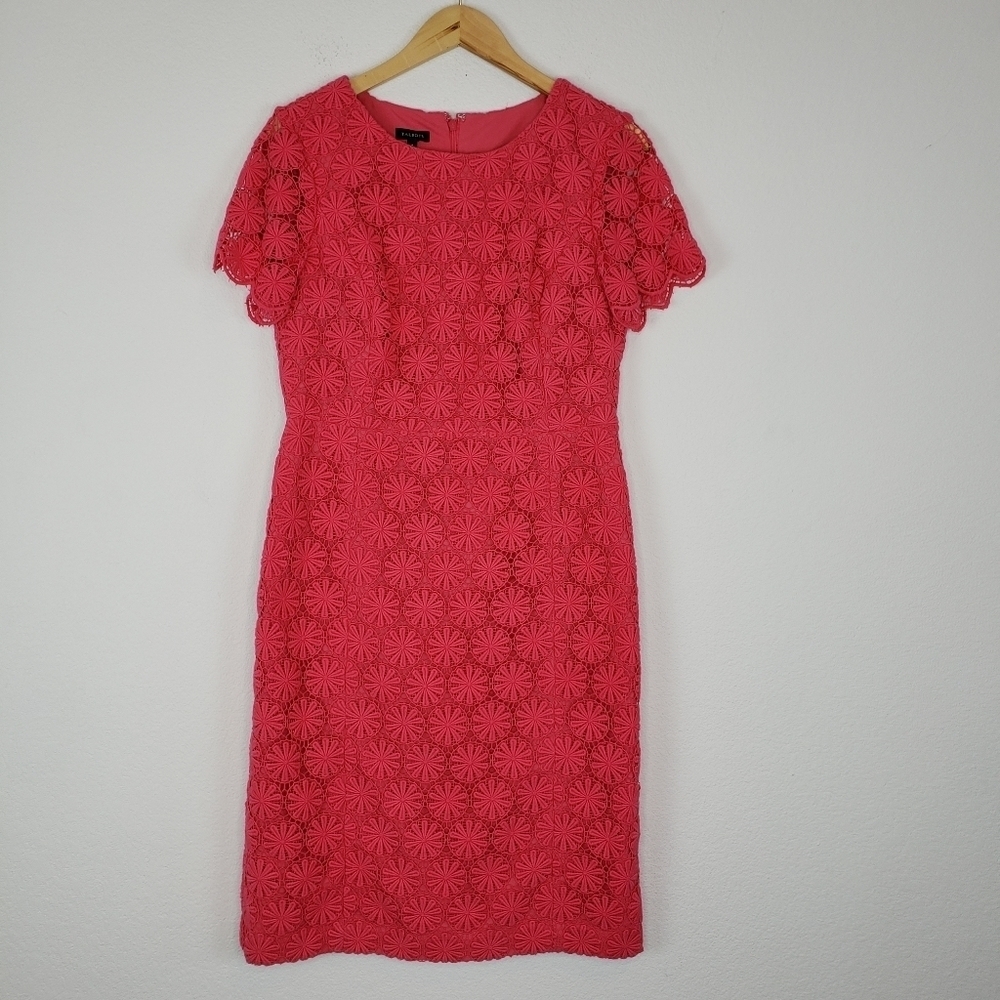 Talbots pink floral eyelet lace dress - Picture 10 of 10